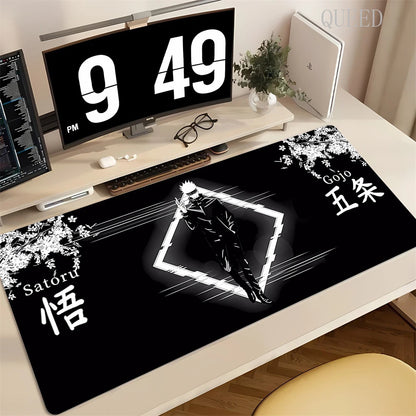 90x40CM Black Anime Jujutsu Kaisen Large Mouse Pad Ryomen Sukuna Xxl MousePads Pc Computer Gaming Accessories Non-slip Desk Mat
