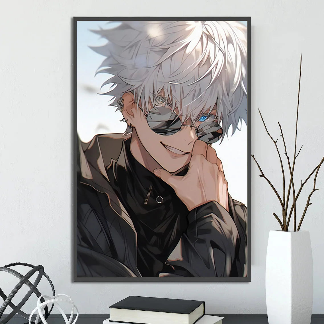 Jujutsu Kaisen Gojo Satoru Self-adhesive Poster Figures Home Decoration Anime Wallpaper Painting Wall Art Bedroom Cartoons Decor