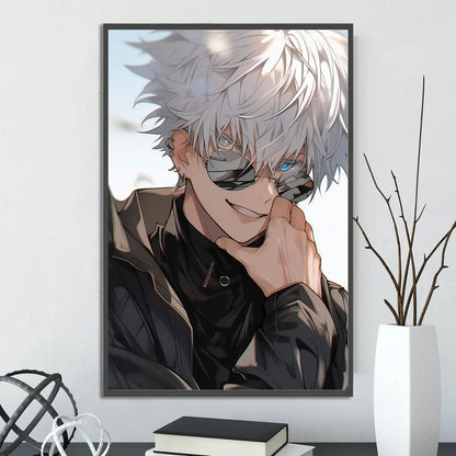 Jujutsu Kaisen Gojo Satoru Self-adhesive Poster Figures Home Decoration Anime Wallpaper Painting Wall Art Bedroom Cartoons Decor