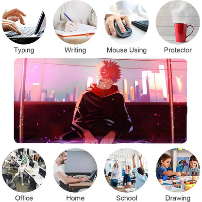Jujutsu Kaisen Itadori Yuji Mouse Pad Mousepad Large Gaming LockEdge Thickened Computer Keyboard Table Desk Mat