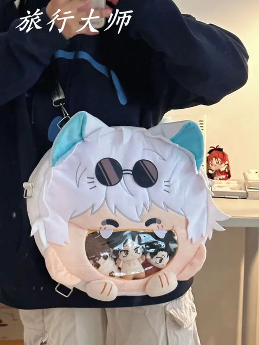 Anime Jujutsu Kaisen Itabag Gojo Satoru Kawaii Ita Bag for Women Backpacks Transparent Pocket Backpack Cosplay Cute Bag