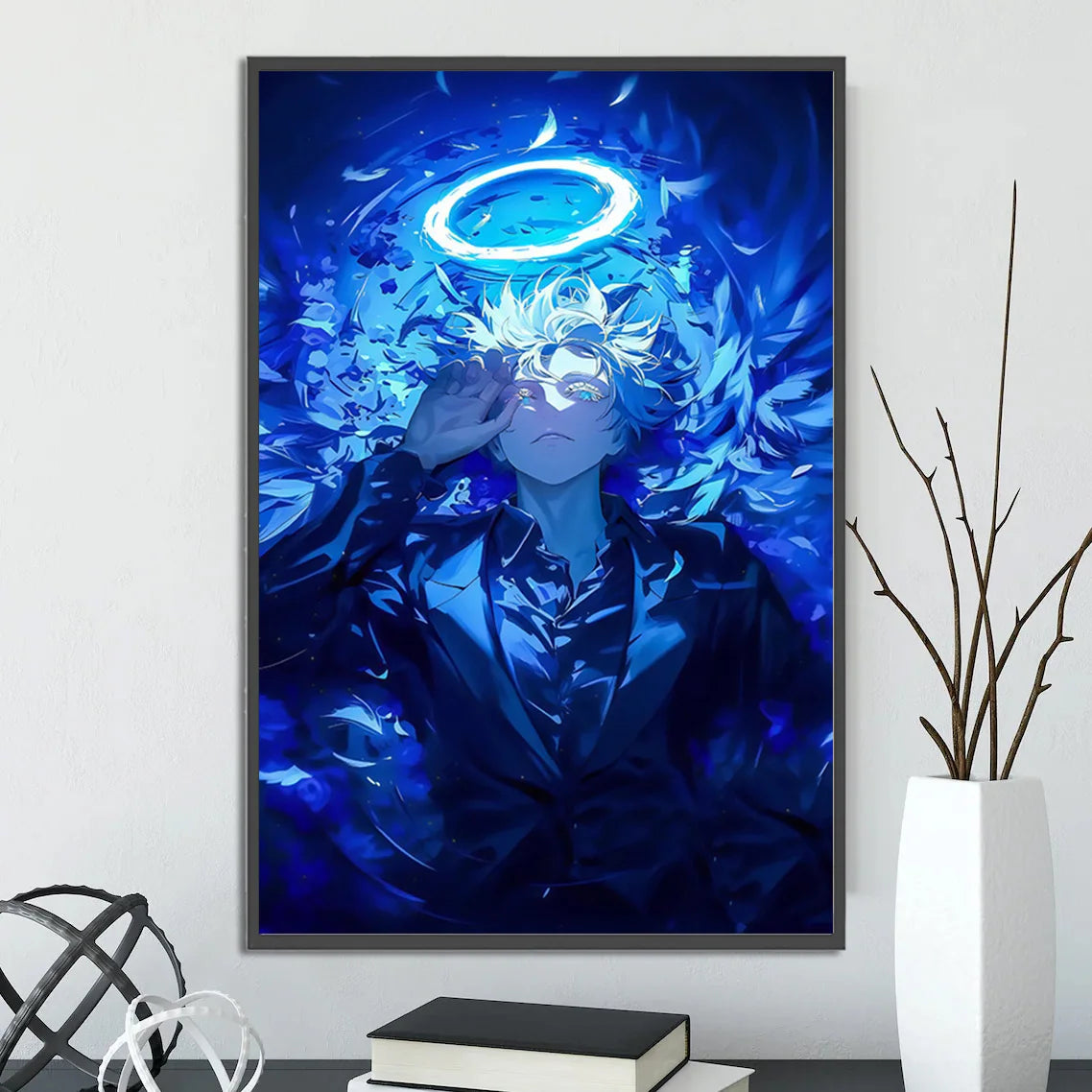 Jujutsu Kaisen Gojo Satoru Self-adhesive Poster Figures Home Decoration Anime Wallpaper Painting Wall Art Bedroom Cartoons Decor