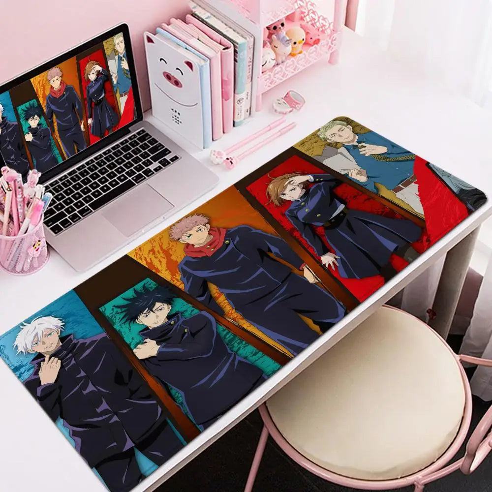 Jujutsu Kaisen Satoru Gojo Mouse Pad 90x40CM Non-slip Gaming Mousepad Gamer E-Sports Mouse Mat Mechanical Keyboard XXL Desk Mat