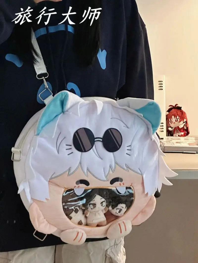 Sac à dos Itabag Anime Jujutsu Kaisen Gojo Satoru Kawaii pour femmes, sac à dos de poche transparent, sac mignon Cosplay