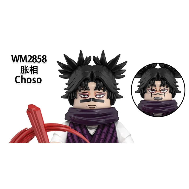WM6200 WM6201 WM6202 Itadori Yuji Jujutsu Kaisen Set Building Blocks Mini Action Figure Toys