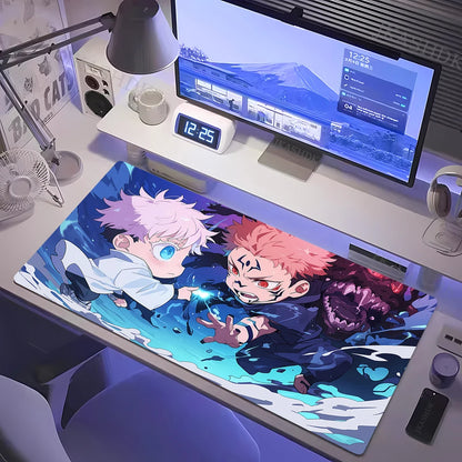 Large Gaming Mousepad Jujutsu Kaisen Mouse Pad Anime Gojo Satoru Desk Mat Gamer Company Keyboard Mouse Mats Computer Carpet