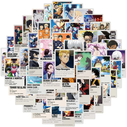 Lot de 10, 30 ou 50 autocollants de dessin animé Jujutsu Kaisen Attack On Titan, pour enfants, jouets, ordinateur portable, voiture, téléphone, vélo, décoration