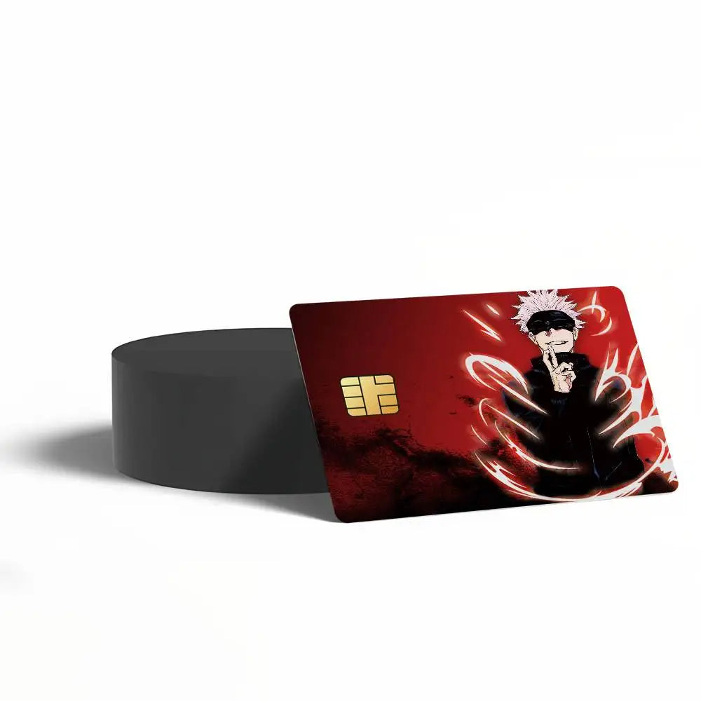 Satoru Gojo Jujutsu Kaisen Poster Credit Card Skin Stickers for Bank Access Protective Film Cover Sticker Surprise Gift