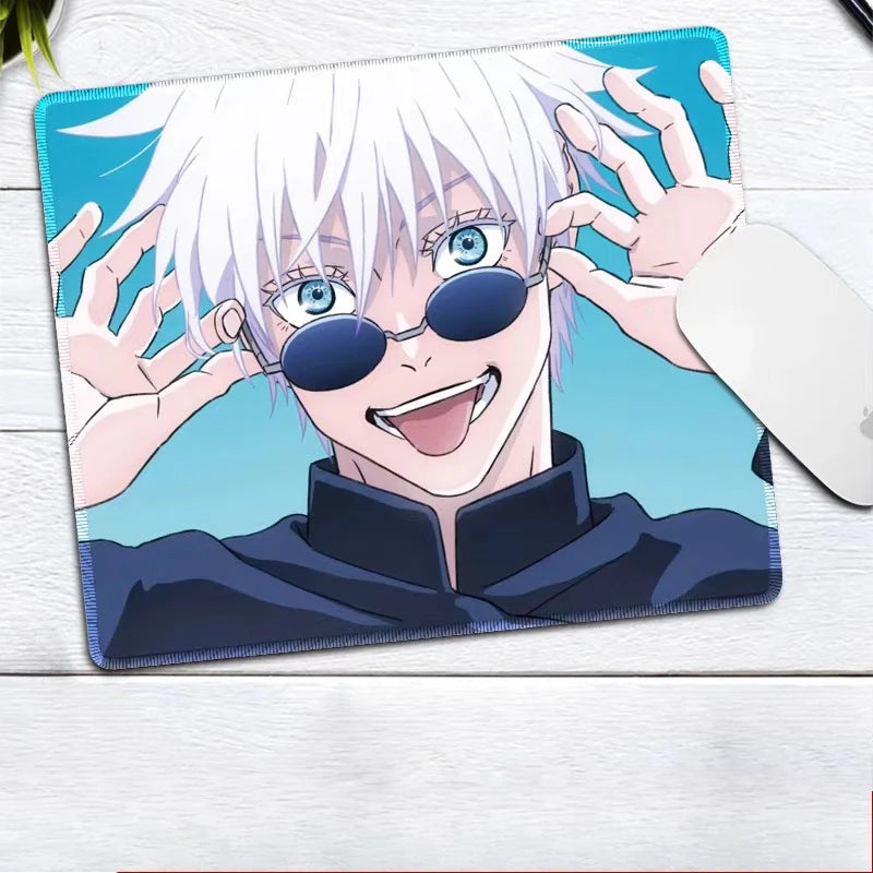 Premium Anime Jujutsu Kaisen Gojo Satoru Leather Mouse Pad Ryomen Sukuna Fushiguro Megumi E-sports Table Mat Small Keyboard Pad