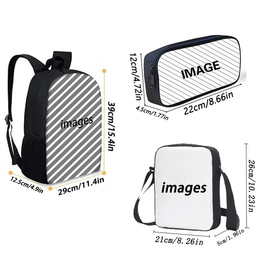 Ensemble de sacs à dos d'école Jujutsu Kaisen Satoru Gojo pour enfants, avec sac à bandoulière, sacs à crayons, sacs d'école pour garçons et filles, meilleur cadeau