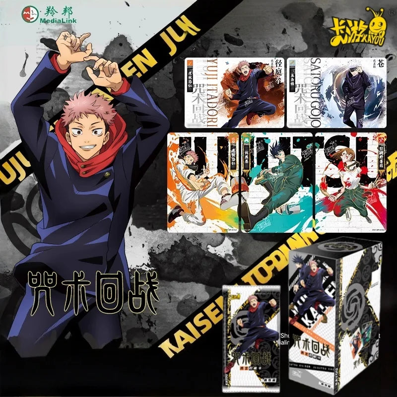 Kayou Jujutsu Kaisen Official Trading Cards Booster Box -Yuji Itadori Satoru Gojo Ryomen Sukuna Collectible Cards with Rare Holo