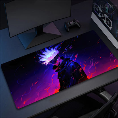 Jujutsu Kaisen Mouse Pad Anime Carpet PC Gamer Computer Black White Keyboard Gaming Accessories Desk Mat Gojo Satoru XL Mousepad