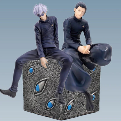 Satoru Gojo Statue Jujutsu Kaisen Figure Geto Suguru Sitting Posture Action Figures Prison Realm Anime Model Pvc Ornament Toys - Jujutsu Kaisen Merch - Free Shipping Buy Now