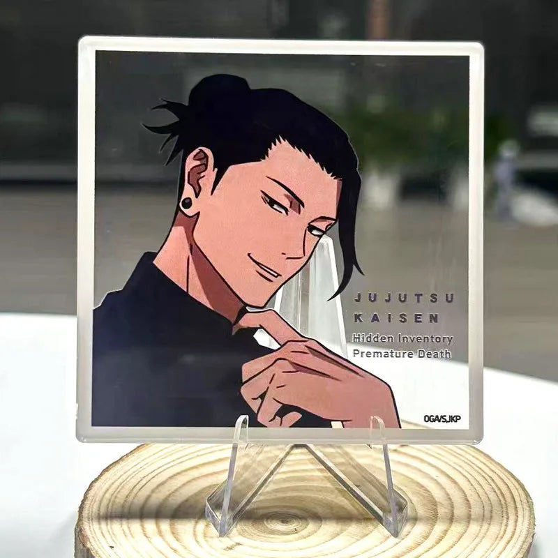 2pcs Jujutsu Kaisen Gojo Satoru & Geto Suguru Acrylic Transparent Card Anime Collectible Desktop Display Anime Merch Collectible
