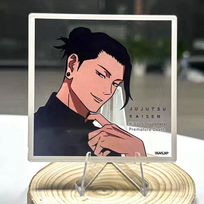 2pcs Jujutsu Kaisen Gojo Satoru & Geto Suguru Acrylic Transparent Card Anime Collectible Desktop Display Anime Merch Collectible