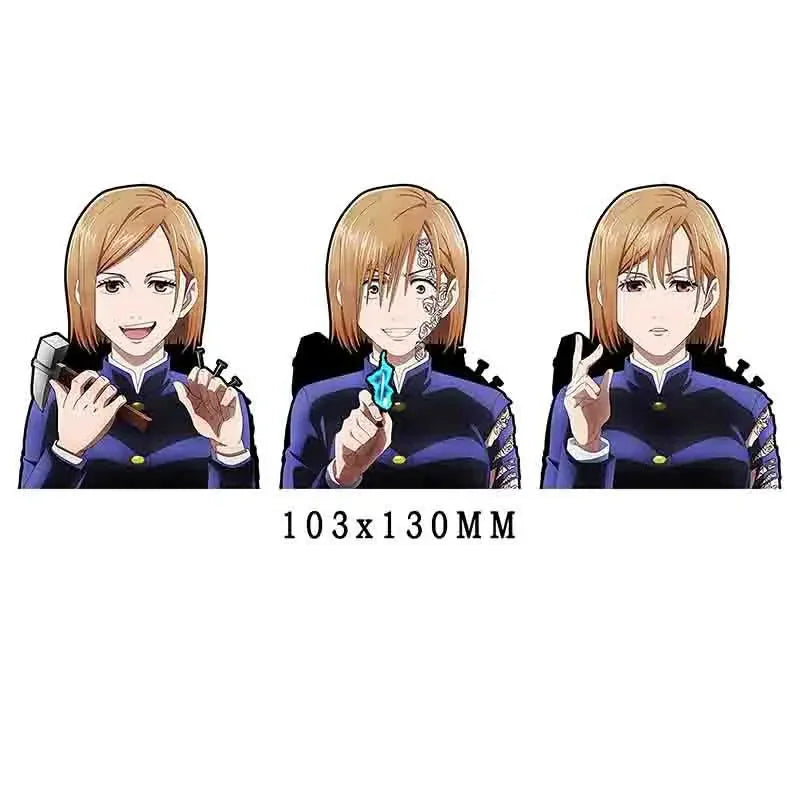 Jujutsu Kaisen Series Combination Complete Works 3D Gradient Car Stickers Anime Peripherals Suitable for Car Notebooks, Etc.