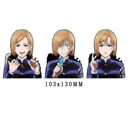Jujutsu Kaisen Series Combination Complete Works 3D Gradient Car Stickers Anime Peripherals Suitable for Car Notebooks, Etc.