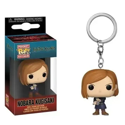 Funko POP Pocket Keychain Nobara Kugisaki Yuji Itadori Jujutsu Kaisen Satoru Gojo Vinyl Dolls Model Toys Pendant Gifts