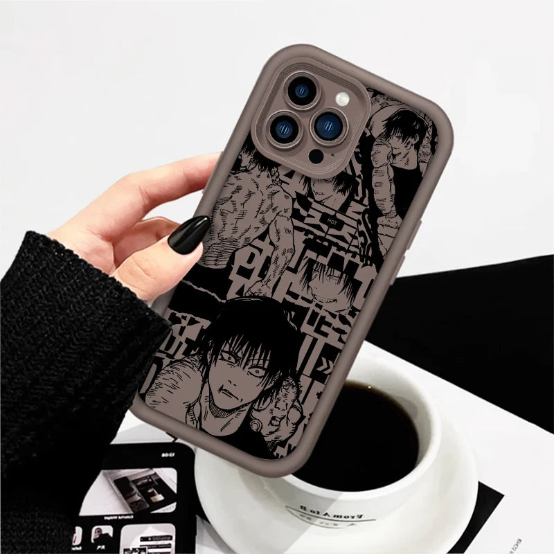 Coque de téléphone Jujutsu Kaisen Toji Cool pour Apple iPhone 15 14 13 12 11 XS XR X Pro Max Plus Funda Eye Ladder