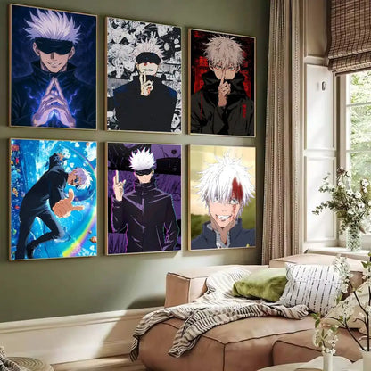 1PC Jujutsu Kaisen G-Gojo S-Satoru Poster  Self-adhesive Art Waterproof Paper Sticker Coffee House Bar Dorm Room Wall Decor