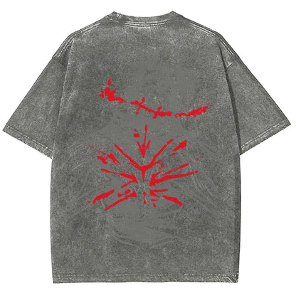 Vintage Jujutsu Kaisen CHOSO T-shirt Women's and Men's Anime Washed Cotton T Shirt Summer Harajuku Street Men Tops Clothing - Jujutsu Kaisen Merch - Free Shipping Buy Now