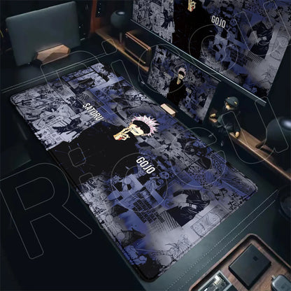 Anime Jujutsu Kaisen Mouse Pad Cool Gojo Satoru Large Gaming Mousepad Gamer Laptop Keyboard Mice Mat Computer 900×400mm Desk Mat