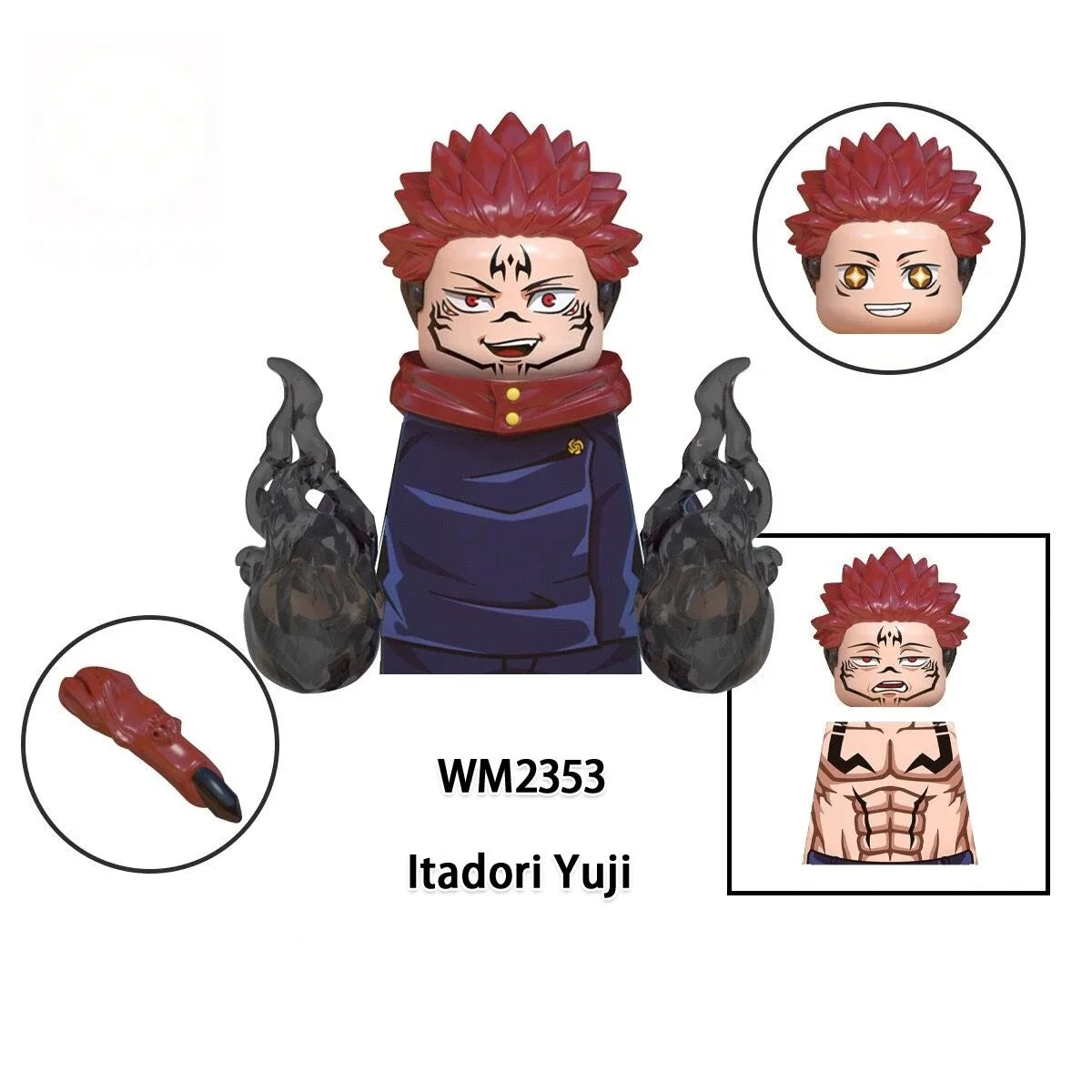 Jujutsu Kaisen Anime Cartoon Gojo Satoru Itadori Yuj Fushiguro Megumi Okkostu Yuta Building Blocks Mini Action Figures Kids Toy - Jujutsu Kaisen Merch - Free Shipping Buy Now