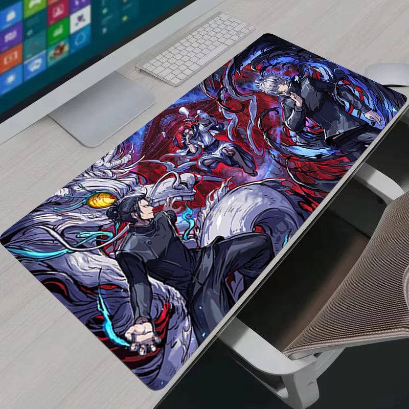 Mouse Pad Cool Anime Jujutsu Kaisen Gojo Satoru Large Gaming Mousepad Gamer Laptop Keyboard Mat Computer Cabinet Desk Mat