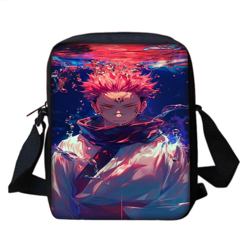 Ensemble de sacs à dos d'école Jujutsu Kaisen Satoru Gojo pour enfants, avec sac à bandoulière, sacs à crayons, sacs d'école pour garçons et filles, meilleur cadeau