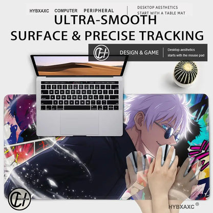 Hot-selling HD J-Jujutsu Kaisen Mouse Pad Professional Gaming Mouse Pad Waterproof Non-Skid Keyboard Mat Big Size Desk Pad