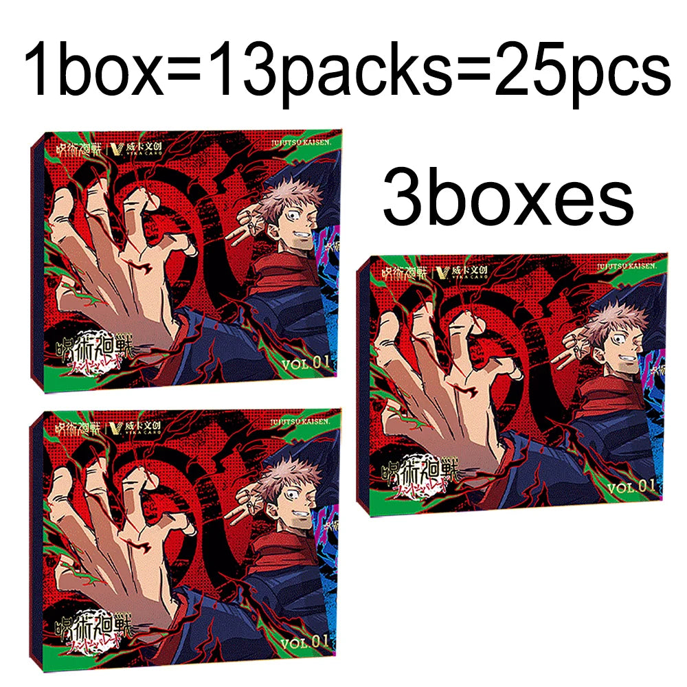 Cartes de collection Jujutsu Kaisen Fantasy Action Battle Anime Ryomen Sukuna Cartes de personnages Cadeaux de Noël préférés des enfants