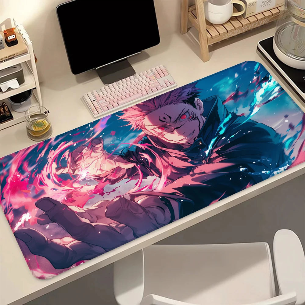 J-Jujutsu K-Kaisen Ryomen Sukuna Anime XXL Gaming Mouse Pad Desk Mat Non Slip Rubber Base Smooth Surface Laptop PC Accessories