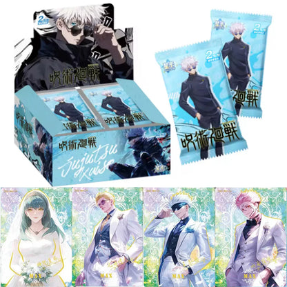 Bandai Hot Anime Jujutsu Kaisen Cards Deluxe Version with Gojo Satoru Action Figure Collectible Trading Cards Perfect Gift Idea