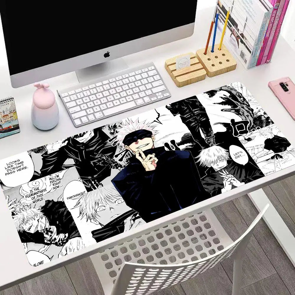Anime Jujutsu Kaisen Mouse Pad Large keyboard Mouse Desk Pad Non-Slip Rubber Gaming Mouse Pad Laptop Mouse Carpet HYBXXC