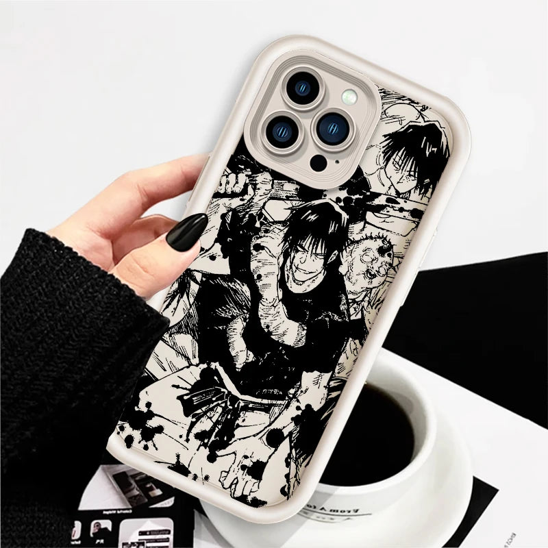 Coque de téléphone Jujutsu Kaisen Toji Cool pour Apple iPhone 15 14 13 12 11 XS XR X Pro Max Plus Funda Eye Ladder