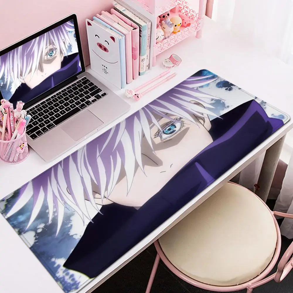 Jujutsu Kaisen Satoru Gojo Mouse Pad 90x40CM Non-slip Gaming Mousepad Gamer E-Sports Mouse Mat Mechanical Keyboard XXL Desk Mat