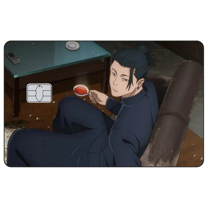 Jujutsu Kaisen Credit Card Skin Sticker Gojo Satoru Stickers for VISA JCB Mastercard and Other IC Bank Card Decoration Protect