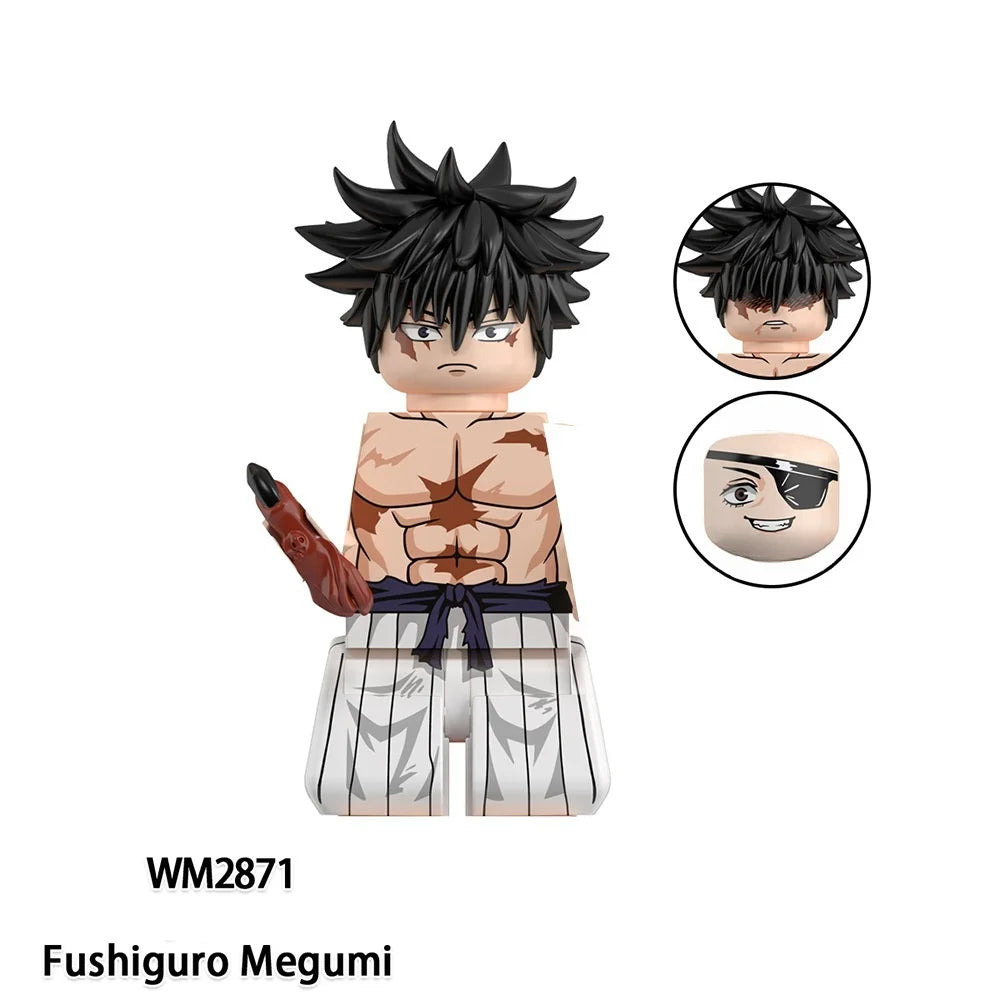 Jujutsu Kaisen Anime Cartoon Gojo Satoru Itadori Yuj Fushiguro Megumi Okkostu Yuta Building Blocks Mini Action Figures Kids Toy - Jujutsu Kaisen Merch - Free Shipping Buy Now