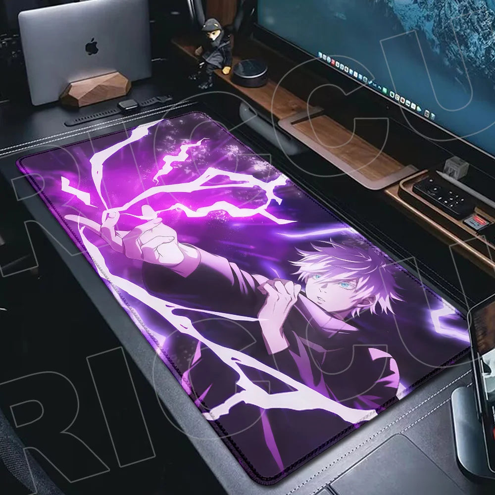 XXL J-Jujutsu Kaisen Gojo Satoru Mouse Pad Carpet Cartoon Anime Gaming Mousepad Non-Slip Rubber Desk Mat Computer Laptop Office