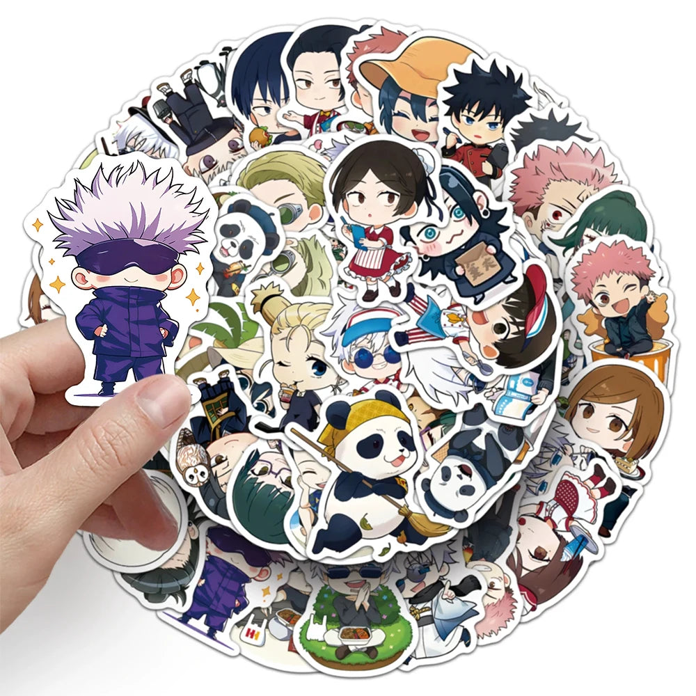10/30/50pcs Cute Anime Jujutsu Kaisen Stickers Decals Laptop Diary Phone Fridge Scrapbook Decoration Kids Cartoon Sticker Toys