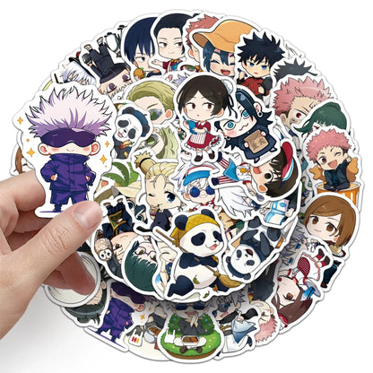 10/30/50pcs Cute Anime Jujutsu Kaisen Stickers Decals Laptop Diary Phone Fridge Scrapbook Decoration Kids Cartoon Sticker Toys