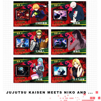 オリジナル呪術廻戦カード 子供用 アドベンチャーアニメ 狗巻棘 伏黒恵 限定ゲームコレクションカード キッズギフト