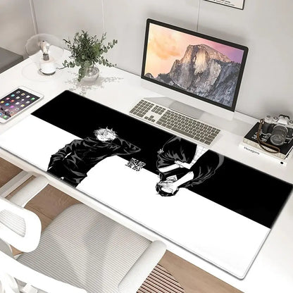 HD 60x30CM Black Anime Jujutsu Kaisen XXL Mouse Pad Gojo Satoru Mouse Pads Computer Gaming Peripheral PC Accessories Desk Mat