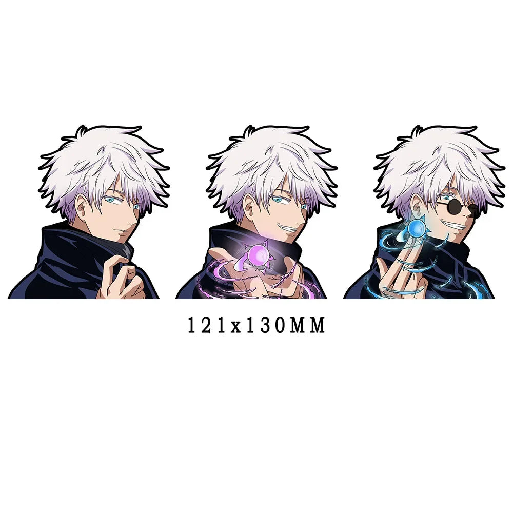 Jujutsu Kaisen Series Combination Complete Works 3D Gradient Car Stickers Anime Peripherals Suitable for Car Notebooks, Etc.