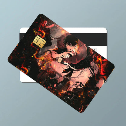 Kaisen Toji For Film Skin Cover Credit Card Stickers 4PCS Debit Anime J-Jujutsu Front Decoration Bank Bus Pass Waterproof