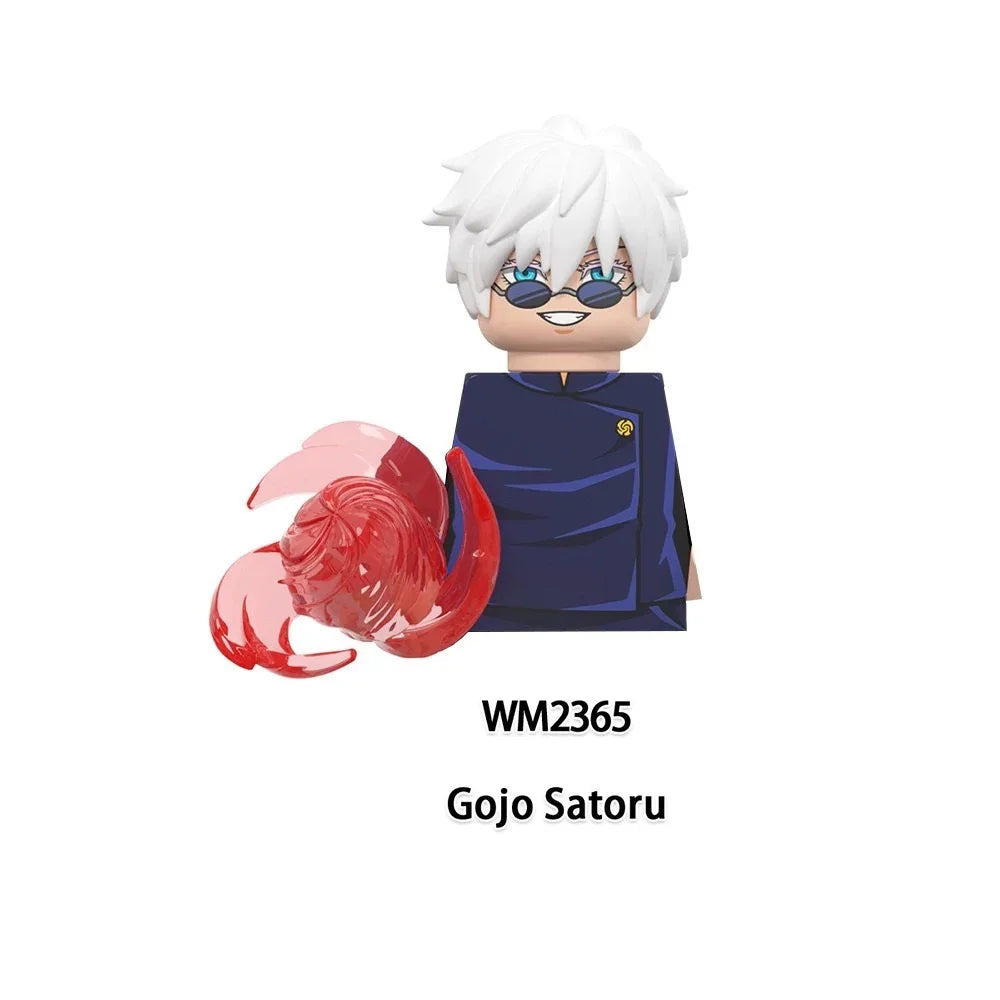 Jujutsu Kaisen Anime Cartoon Gojo Satoru Itadori Yuj Fushiguro Megumi Okkostu Yuta Building Blocks Mini Action Figures Kids Toy - Jujutsu Kaisen Merch - Free Shipping Buy Now
