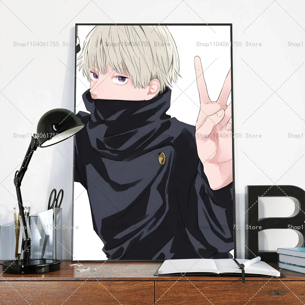 1PC Anime Jujutsu Kaisen Inumaki Toge Poster Self-adhesive Art Waterproof Paper Sticker Coffee House Bar Room Wall Decor