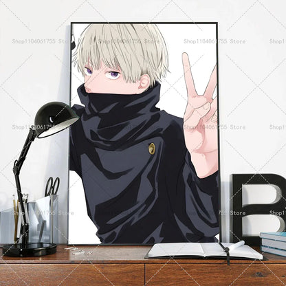 1PC Anime Jujutsu Kaisen Inumaki Toge Poster Self-adhesive Art Waterproof Paper Sticker Coffee House Bar Room Wall Decor