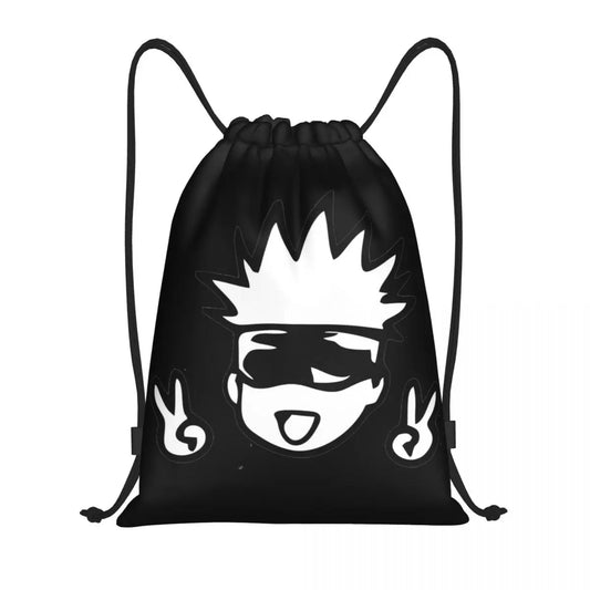 Sac à dos à cordon de serrage pour professeur drôle Jujutsu Kaisen Anime, sac de sport, sac à dos Gojo pour la course à pied