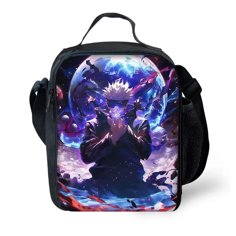 Sac à dos d'école Anime J-Jujutsu Kaisen pour enfant avec sacs à déjeuner, trousses à crayons, sacs d'école pour garçons et filles, meilleur cadeau